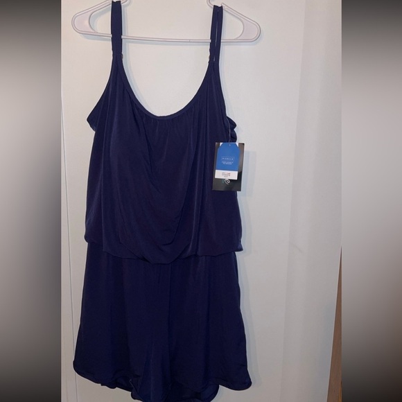 Maxine Of Hollywood Women's Romper One Piece Swimsuit NWT 18 - Picture 6 of 10